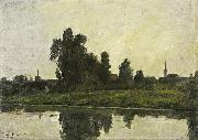 Paul Baum, Landschaft am Fluss vor Gent